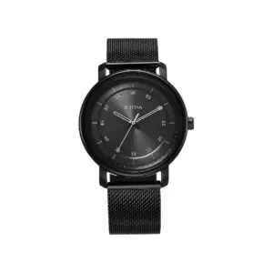 Titan Watch Titan Workwear Quartz Analog Anthracite Dial Watch for Men with Leather Strap 1884NM01