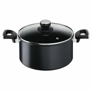 Tefal Stewpot 24cm Unlimited Titanium Nonstick with Induction Base G2554602 - Aluminium Material With Heat Indicator Dishwasher Safe And Pfoa Safe