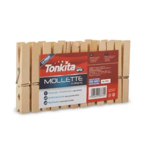 Tonkita Wooden Cloth Pegs 12's TK41 Pack of 20