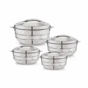 Topaz Hotpot Lotus 4pcs Casserole Insulated Food Warmer With Steel Handle 3500/5000/7500/10000