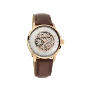Titan Watch Titan Automatics Silver Dial Watch for Men with Brown Leather Strap 90110WL03