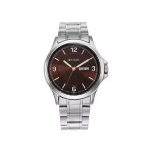 Titan Watch Titan Trendsetters Analog Dark Brown Dial Watch for Men with Stainless Steel Strap 1870SM02