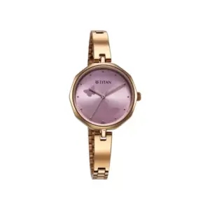 Titan Watch Titan Karishma Quartz Analog Pink Dial Watch for Women with Rose Gold Stainless Steel Strap 2702WM02