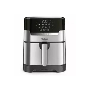 Tefal Appliances Tefal Air Fryer 4.2L 1550W, 2in1 Digital Air Fry and Grill with XL Capacity, 8 Automatic Programs, Timer, Temperature Control Dehydrator Stainless Steel EY505D27