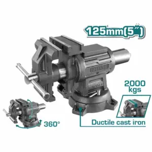 Total Tools Total Bench Vise Multi Purpose Vice 5"/125 mm THTMF6156