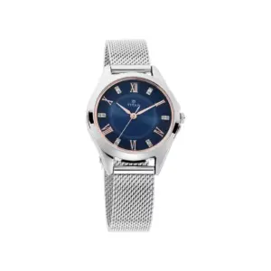 Titan Watch Titan Sparkle Analog Blue Dial Watch for Women with Silver Stainless Steel Strap 2565SM02