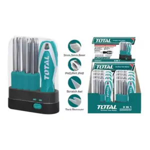 Total Tools Total Interchangeable Screwdriver Set 9pcs THT250906