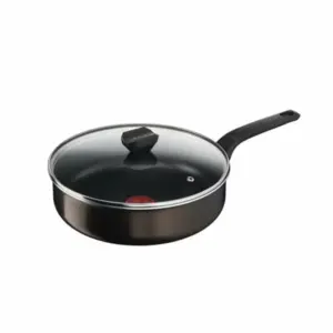 Tefal Sautepan 26cm Easy Cook Titanium Nonstick Thermo Signal B5543302 - Aluminium Material With Heat Indicator Dishwasher Safe And Pfoa Safe