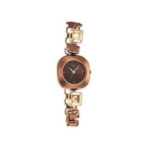 Titan Watch Titan Raga Love All Analog Brown Dial Watch for Women with Multicoloured Metal Strap 95156KM01