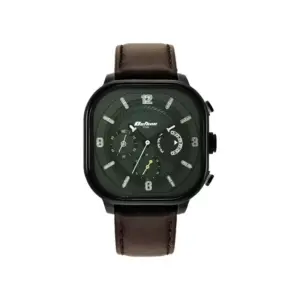 Titan Watch Titan Octane Aerobatics Chronograph Green Dial Watch for Men with Brown Leather Strap 1856NL02