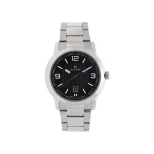 Titan Watch Titan Neo 2 Quartz Analog Black Dial Watch for Men with Date, Stainless Steel Strap 1730SM02