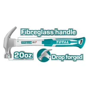 Total Tools Total Claw Hammer 560g Fiberglass Handle THT73206
