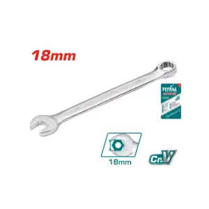 Total Tools Total Combination Spanner 18mm, Chrome Plated, Matt Finish TCSPA181