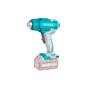 Total Tools Total Cordless Heat Gun 20V 300/550°C with Reduction, Reflector & Flat Nozzle, 4.0Ah Battery & Charger TBLI20025