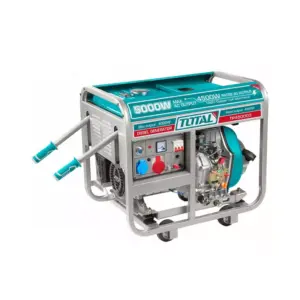 Total Tools Total Diesel Generator 5kW 380V with Copper Coil, 15L Tank, Air Cooling System TP4500032