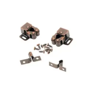 Total Tools Total Double Roller Catch 1-1/4" with Galvanize Surface, Includes Fasteners, Steel 2pcs TRC2304