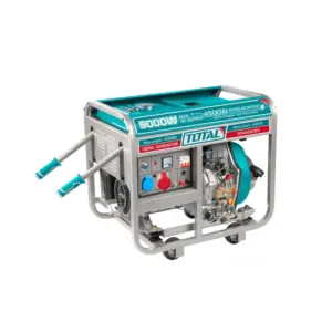 Total Tools Total Diesel Generator, Three Phase 5kW 380V with 15L Fuel Tank, Air Cooling System TP450003