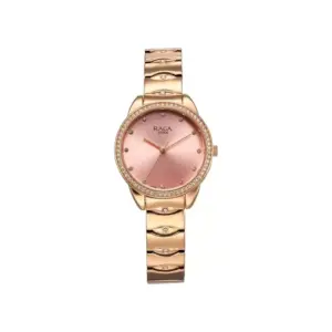 Titan Watch Titan Raga Showstopper Quartz Analog Pink Dial Watch For Women with Rose Gold Metal Strap 95281WM01