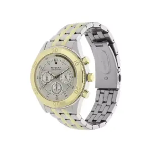 Titan Watch Titan Octane Quartz Chronograph Silver Dial Watch for Men with Stainless Steel Strap 9324BM01