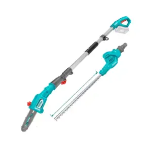 Total Tools Total Cordless Pole Saw 20V with Pole Hedge Trimmer, Battery & Charger TPTS201681