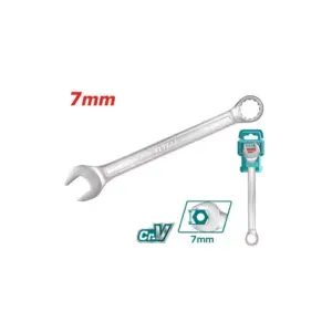 Total Tools Total Combination Spanner 7mm, Chrome Plated, Matt Finish TCSPA071