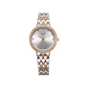 Titan Watch Titan Raga Showstopper Quartz Analog Silver Dial Watch for Women with Two Toned Metal Strap 95282KM01