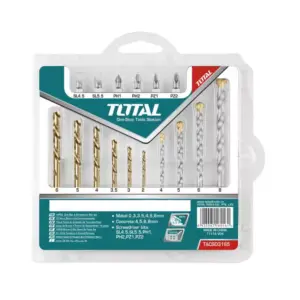 Total Tools Total Drill Bits & Screwdriver Bits Set Pack of 19 TACSDB1901