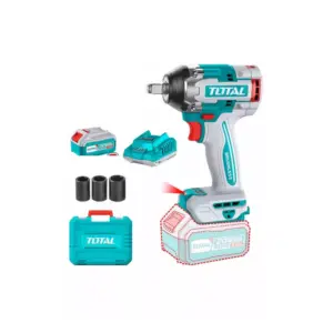 Total Tools Total Cordless Impact Wrench 1/2" Lithium-ion 20V with Brushless Motor, Integrated LED Work Light, Battery & Charger TIWLI2050