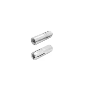 Total Tools Total Drop-In Anchor Plug 1/4"x1" Carbon Steel, Zinc Plated Finish THWDA1411 (Pack of 50pcs)