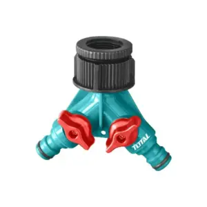 Total Tools Total Garden Water Hose 2 Way Connector Plastic THHC1202