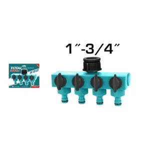 Total Tools Total Garden Water Hose 4 Way Connector Plastic THHC604101