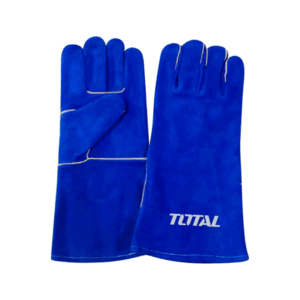 Total Tools Total Welding Leather Gloves 14" with Kevlar Fire Line Sewing, Back to Cloth Edge, Royal Blue TSP15014