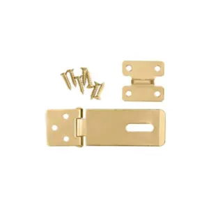 Total Tools Total Galvanized Steel Hasp and Staple 5.5" 38x1.9mm, Includes 7pcs Fasteners THSS1055
