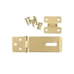 Total Tools Total Galvanized Steel Hasp & Staple 4.5" with 7pcs Fasteners THSS1045
