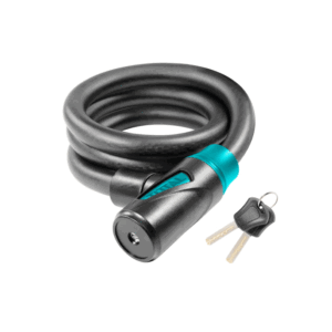 Total Tools Total Padlocks Bicycle Lock 10x1000mm with Lock Frame, Can Be Rolled Up for Easy Storage with 2pcs Iron Keys TBK11010
