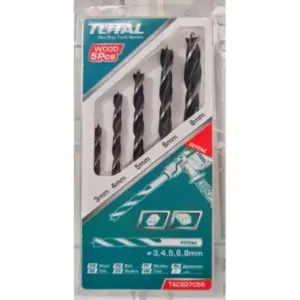 Total Tools Total HSS Twist Drill Bit Set for Wood TACSD7055