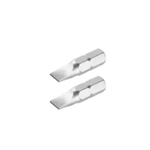 Total Tools Total Magnetic Tip Screwdriver Bit SL6x1.0 25mm, S2 Industrial Steel 2pcs Set TAC16SL614