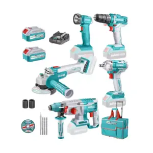 Total Tools Total Cordless Industrial Kit Combo 5pcs with Accessories TCKLI20592