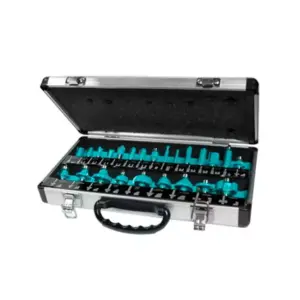 Total Tools Total 24pcs Router Bit Set with Shank 8mm, Aluminium Case TACSR02408