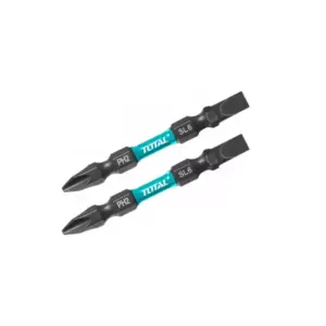 Total Tools Total Impact Screwdriver Bits ΡH2+SL6 65mm 2pcs Set TACIM72HL665