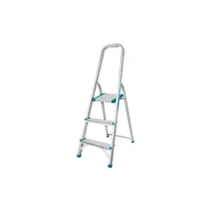 Total Tools Total Household Ladder with 3 Steps, Aluminium Body THLAD06031