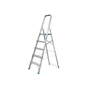 Total Tools Total Household Ladder with 5 Steps, Aluminium Body THLAD06051