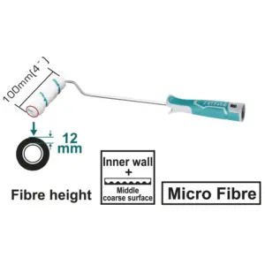Total Tools Total Paint Brush Roller 4" Micro Fibre THT8541D