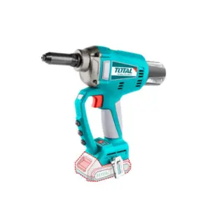 Total Tools Total Rivet Gun Cordless, Lithium-ion 20V with Brushless Motor, Integrated Work Light, 20kN Pulling Force TRTLI2005