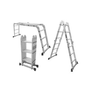 Total Tools Total Multipurpose Aluminium Ladder 4x4 Steps THLAD04441