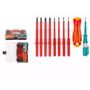 Total Tools Total Screw Driver Interchangeable 10pcs Set Insulated THTIS5106