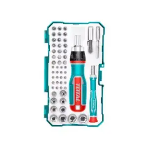 Total Tools Total Screwdriver Bit Set, CR-V Material TACSD30556 (Pack of 55pcs)