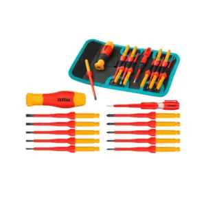 Total Tools Total Screw Driver Interchangeable 12pcs Set Insulated THKISD1201