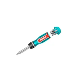 Total Tools Total Ratchet Screwdriver Set with Handle & Screwdriver Bits TACSD30086 (Pack of 8pcs)
