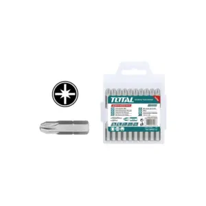 Total Tools Total Screw Driver Bit Set PZ2 25mm, Magnetic, S2 Nickel Plated 20pcs Set TAC16PZ213